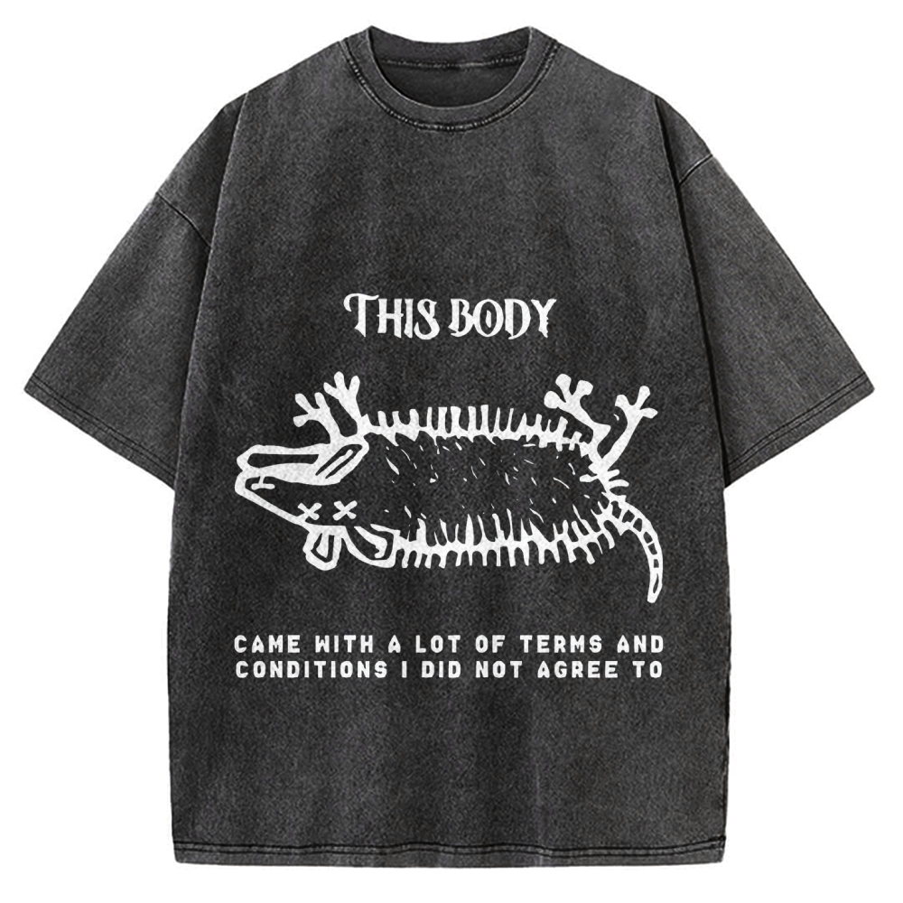 Tokyo-Assassin Funny Possum Playing Dead Vintage Washed T-shirt