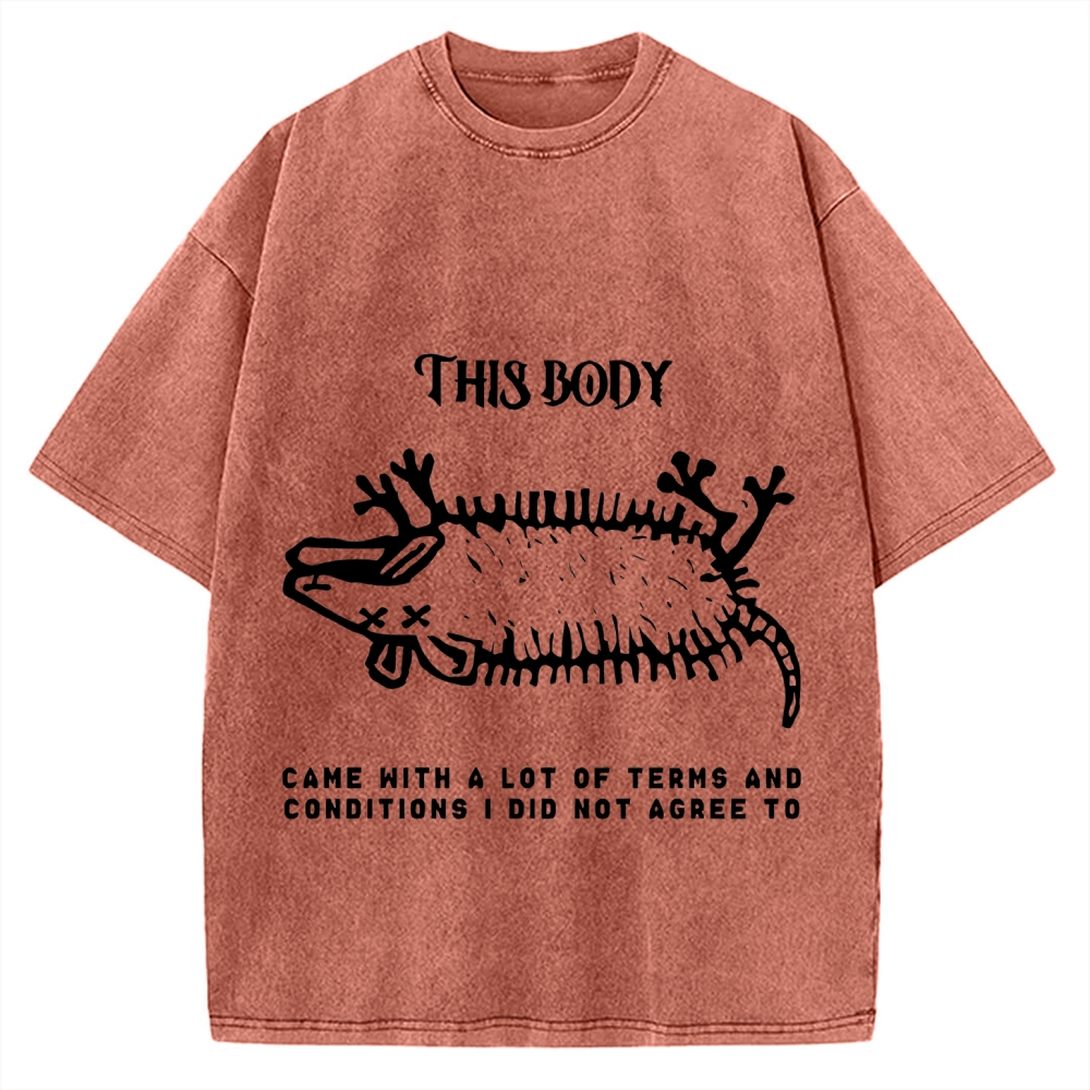 Tokyo-Assassin Funny Possum Playing Dead Vintage Washed T-shirt