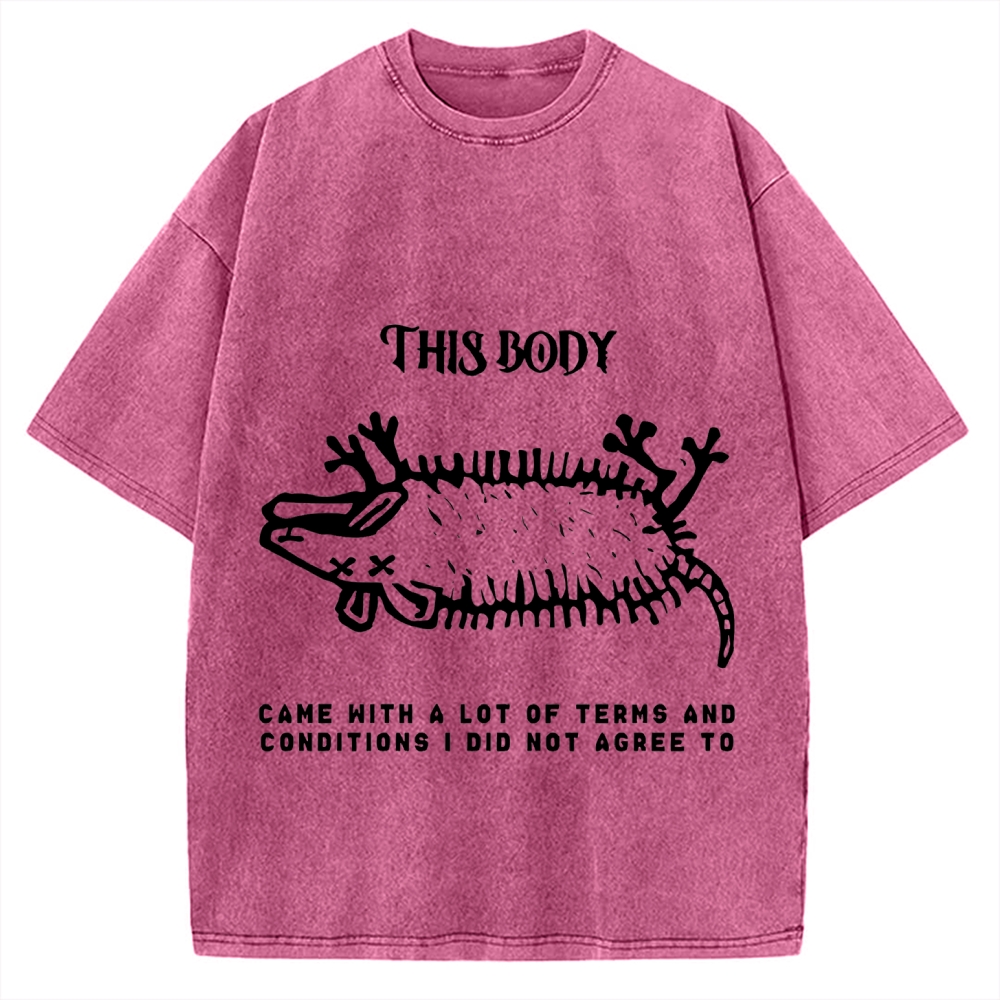 Tokyo-Assassin Funny Possum Playing Dead Vintage Washed T-shirt