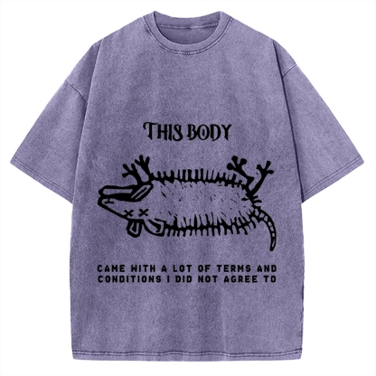 Tokyo-Assassin Funny Possum Playing Dead Vintage Washed T-shirt