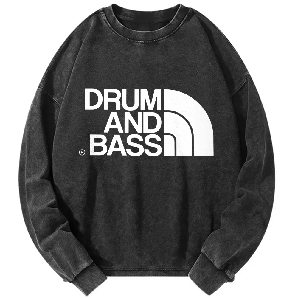 DNB Drum And Bass Vintage Washed Sweatshirts