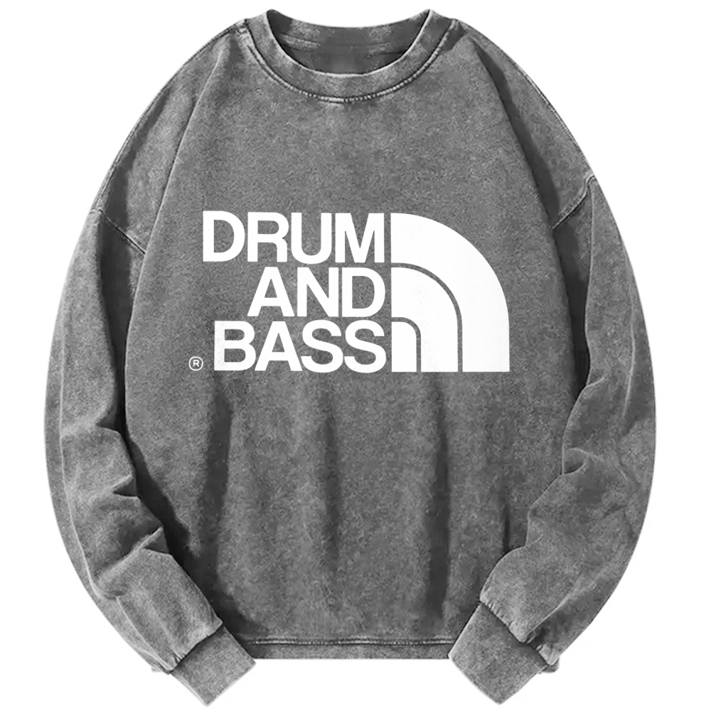 Tokyo-Assassin DNB Drum And Bass Vintage Washed Sweatshirts