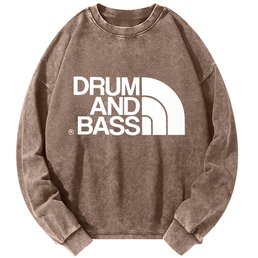Tokyo-Assassin DNB Drum And Bass Vintage Washed Sweatshirts