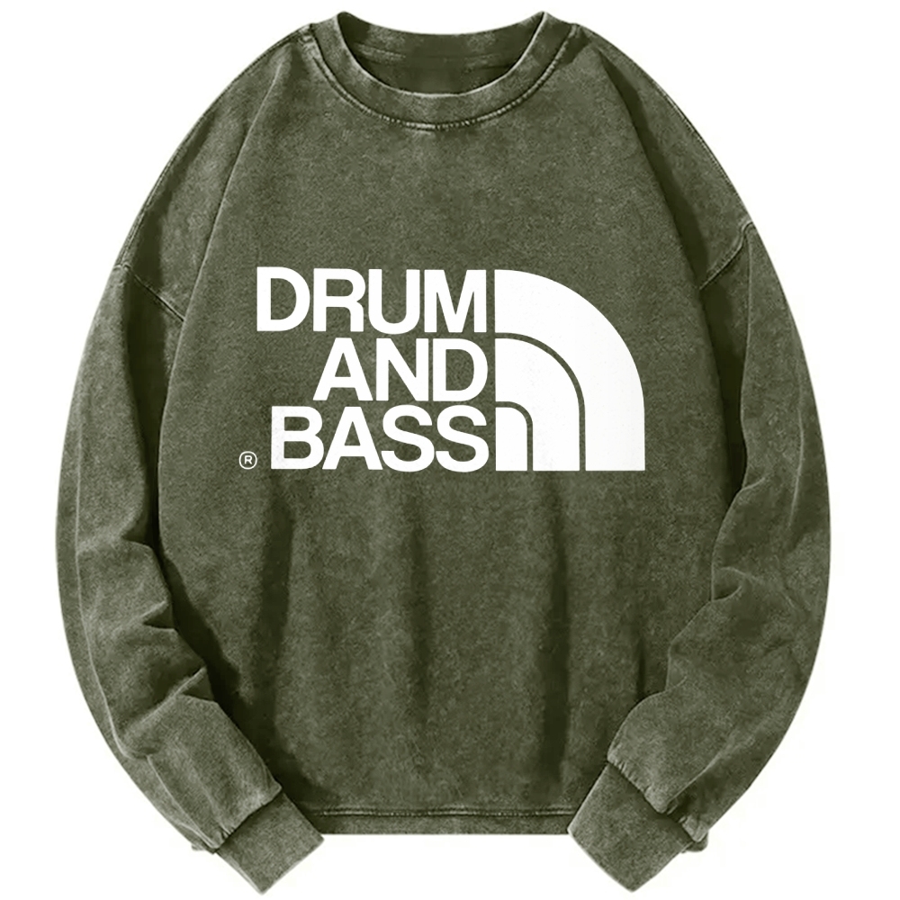Tokyo-Assassin DNB Drum And Bass Vintage Washed Sweatshirts