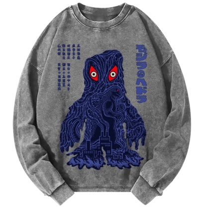Tokyo-Assassin Japanese Monster Vintage Washed Sweatshirts