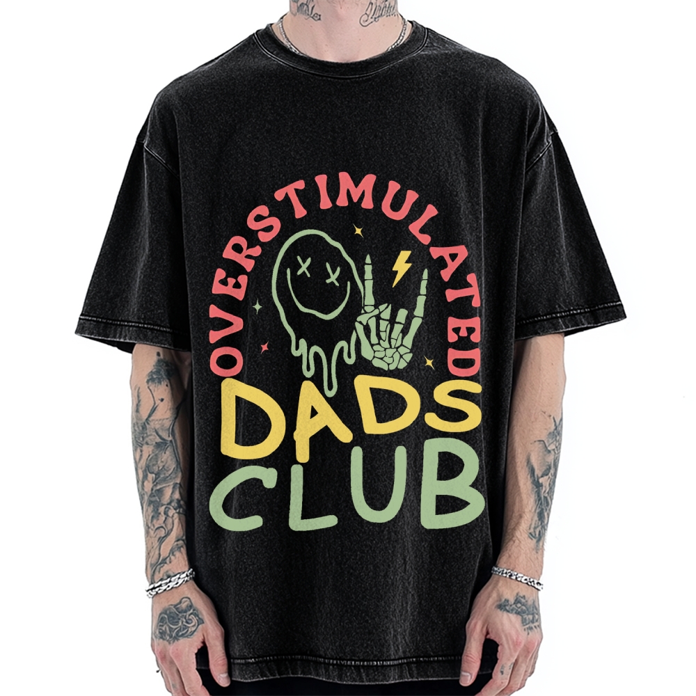 Overstimulated Dads Club Vintage Washed T-shirt