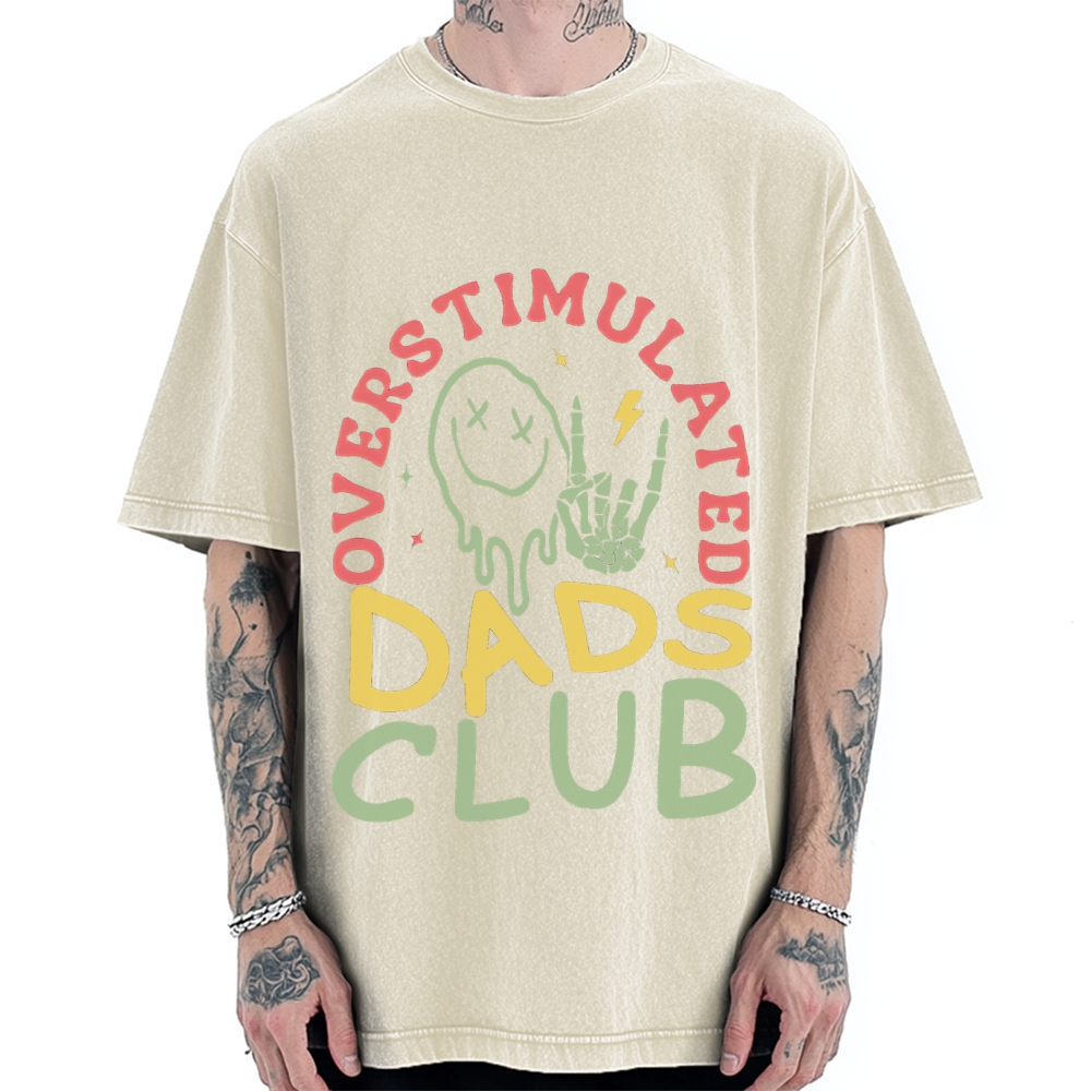 Overstimulated Dads Club Vintage Washed T-shirt