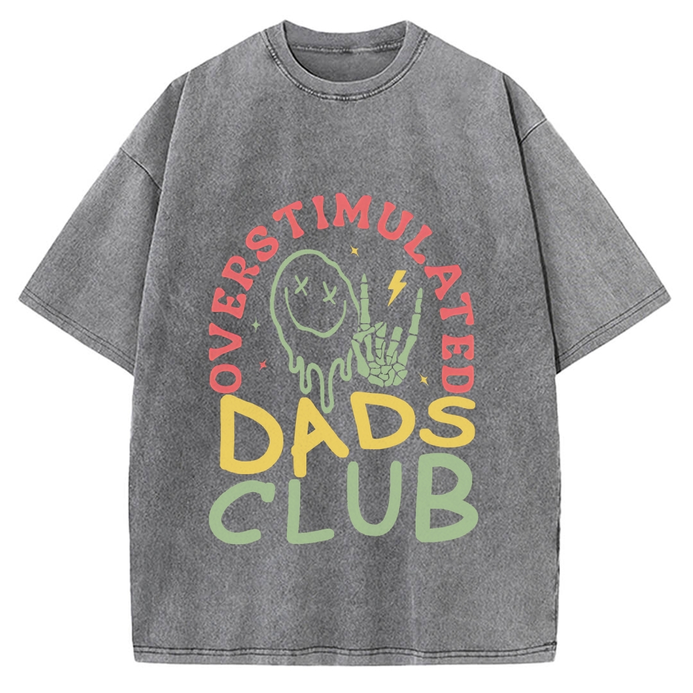 Overstimulated Dads Club Vintage Washed T-shirt
