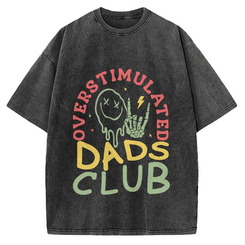 Overstimulated Dads Club Vintage Washed T-shirt