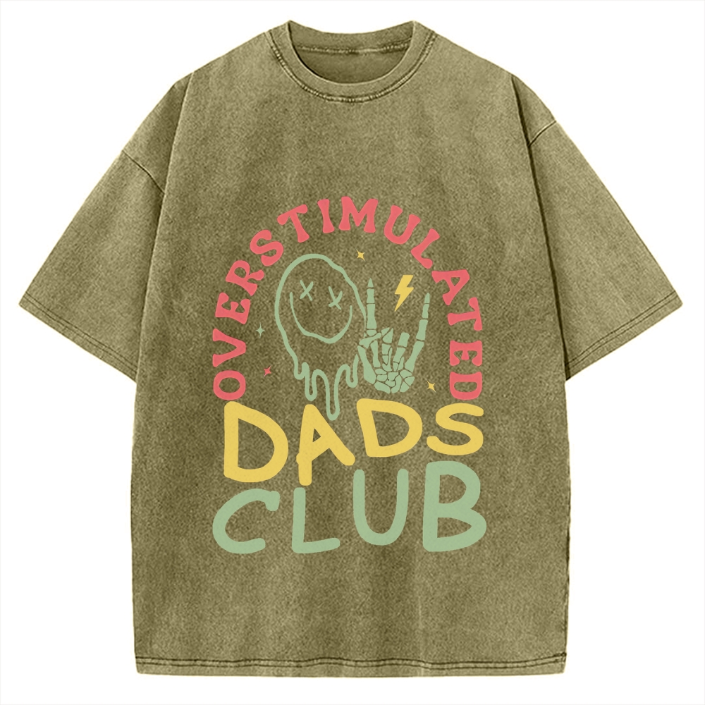 Overstimulated Dads Club Vintage Washed T-shirt