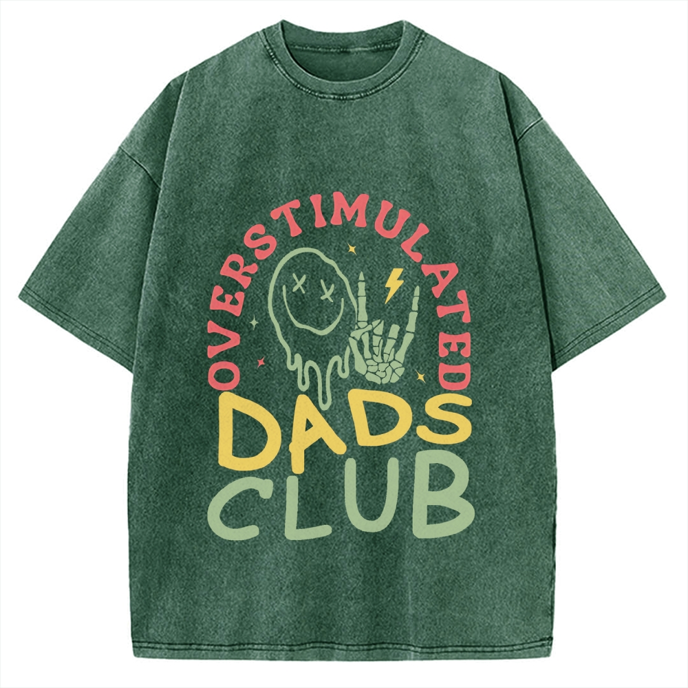 Overstimulated Dads Club Vintage Washed T-shirt
