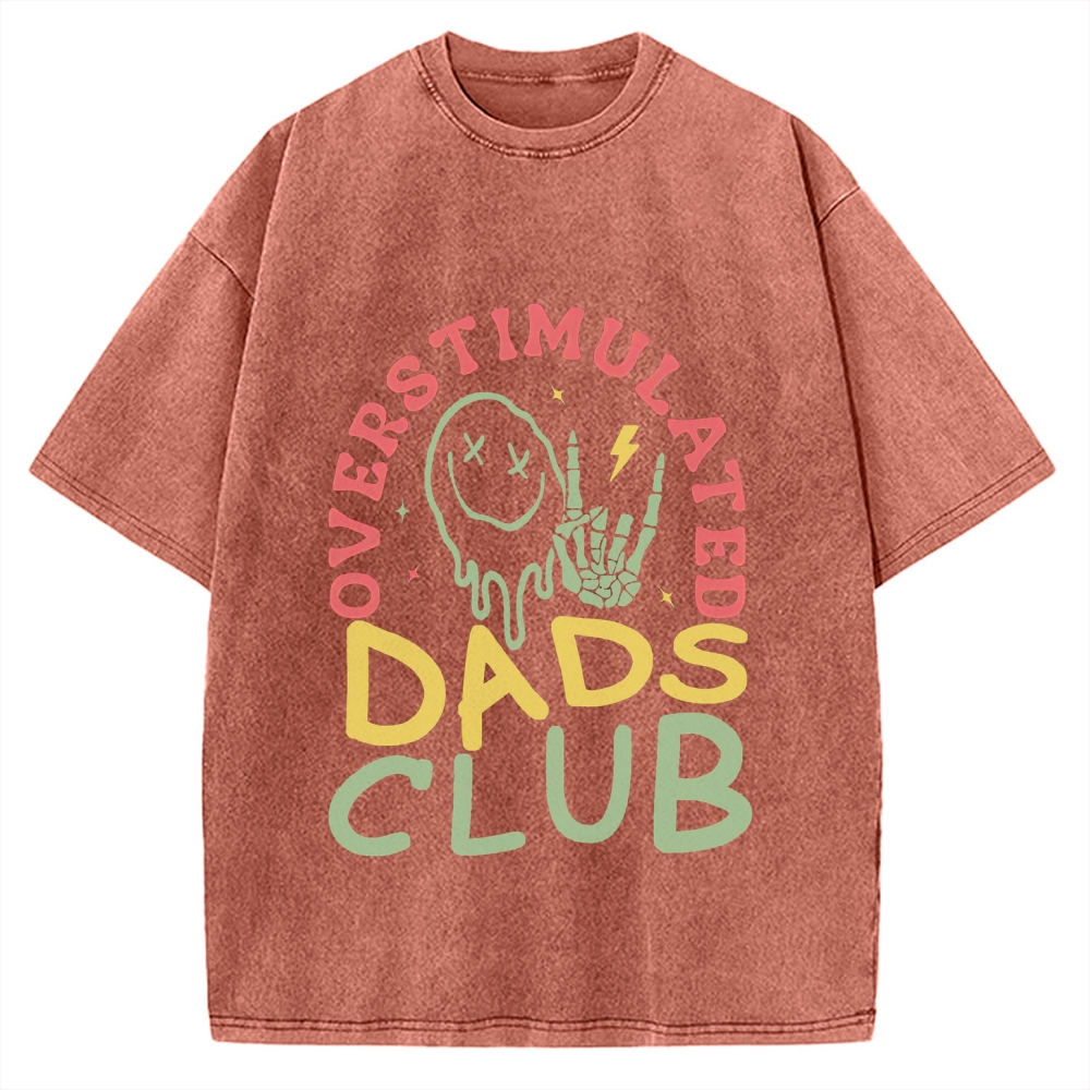 Overstimulated Dads Club Vintage Washed T-shirt