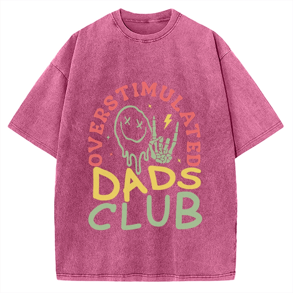 Overstimulated Dads Club Vintage Washed T-shirt