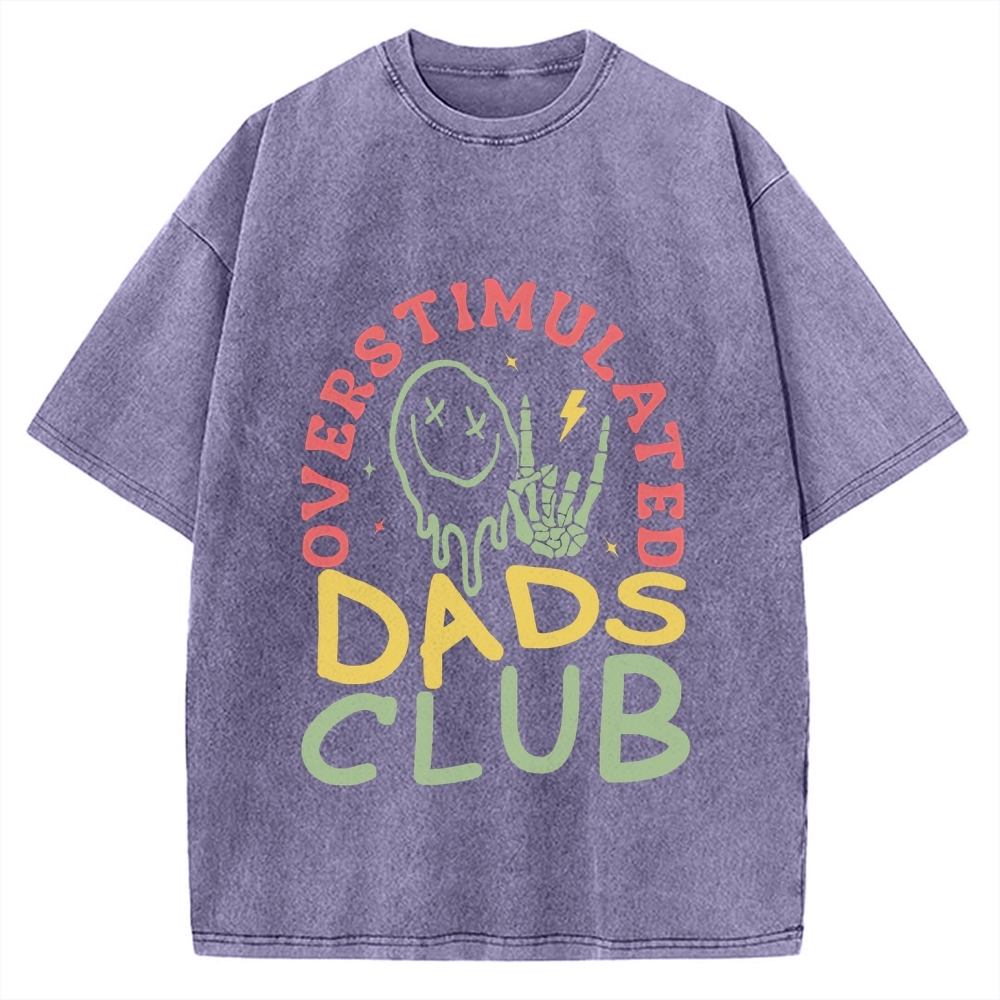 Overstimulated Dads Club Vintage Washed T-shirt