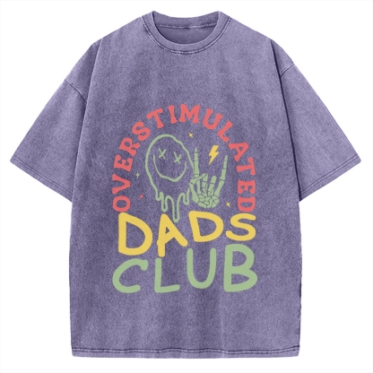 Overstimulated Dads Club Vintage Washed T-shirt