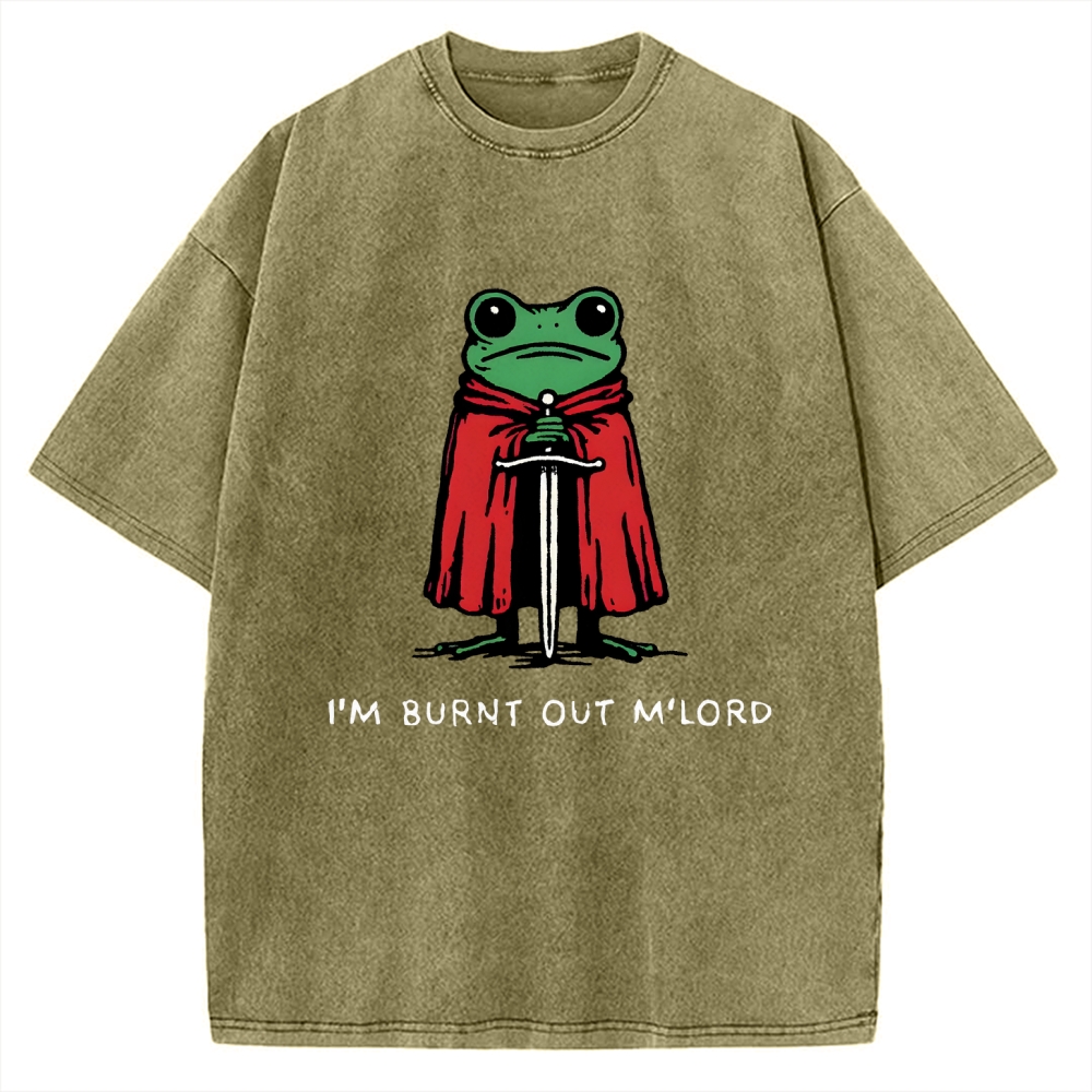Young Frog My Lord I am exhausted Vintage Washed T-shirt