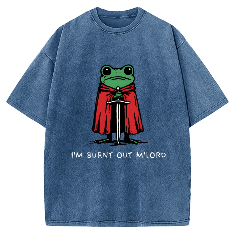 Young Frog My Lord I am exhausted Vintage Washed T-shirt