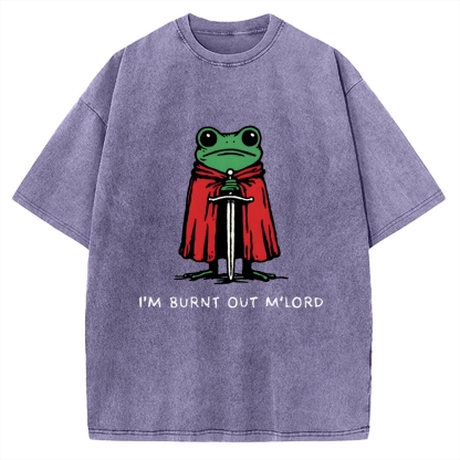 Young Frog My Lord I am exhausted Vintage Washed T-shirt