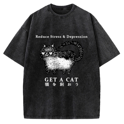 Adopt A Cat Vintage Washed T-shirt