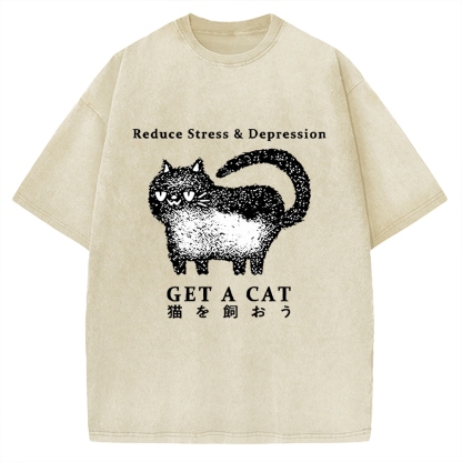 Adopt A Cat Vintage Washed T-shirt
