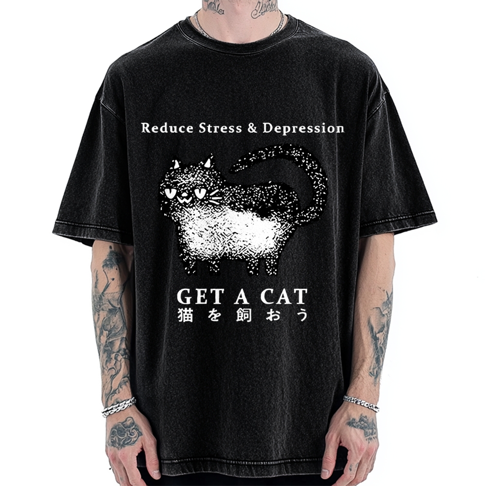 Adopt A Cat Vintage Washed T-shirt