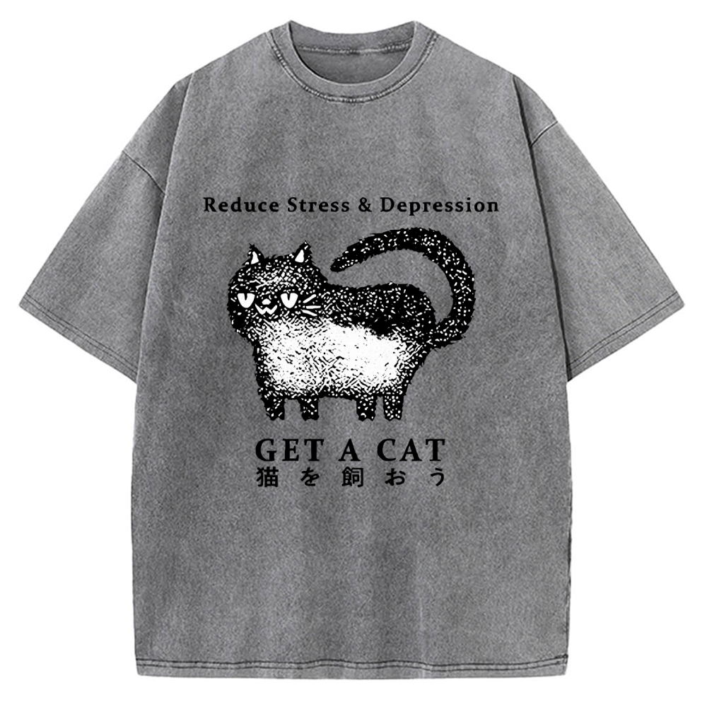 Adopt A Cat Vintage Washed T-shirt
