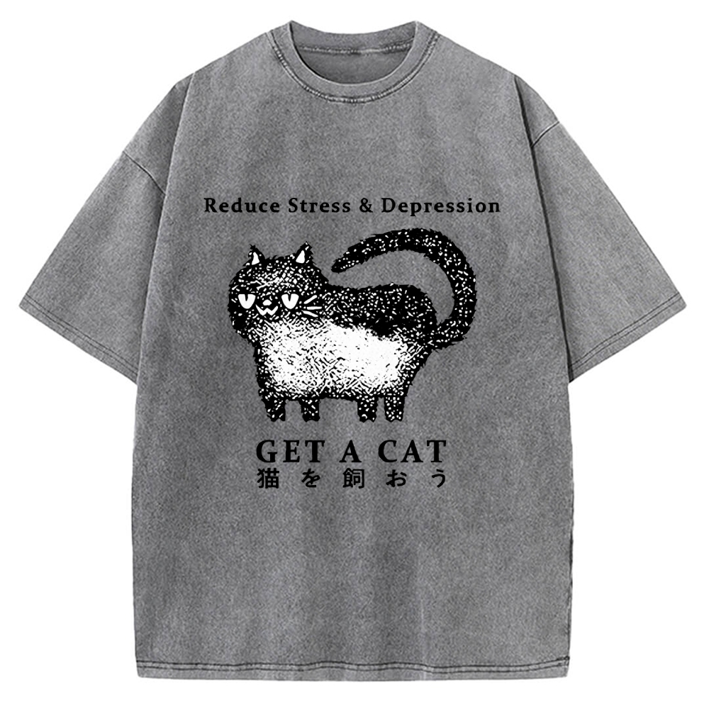 Adopt A Cat Vintage Washed T-shirt