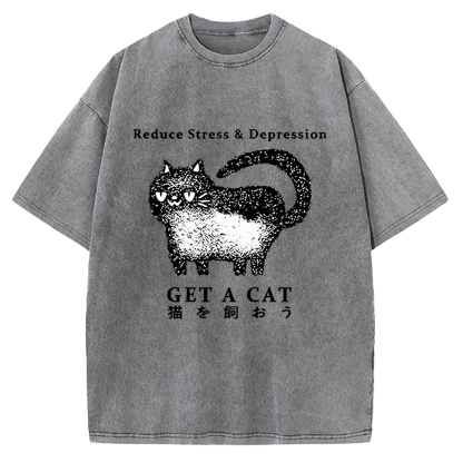 Adopt A Cat Vintage Washed T-shirt