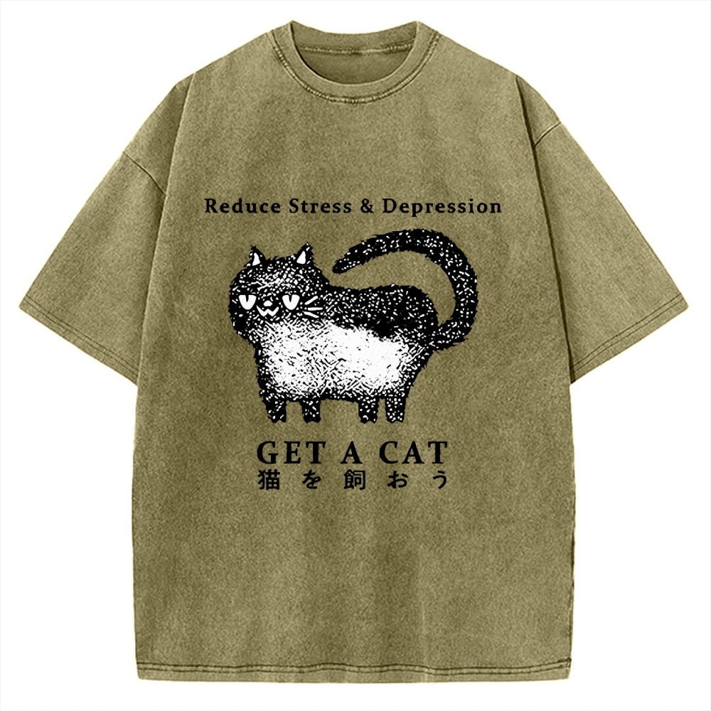 Adopt A Cat Vintage Washed T-shirt