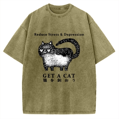 Adopt A Cat Vintage Washed T-shirt