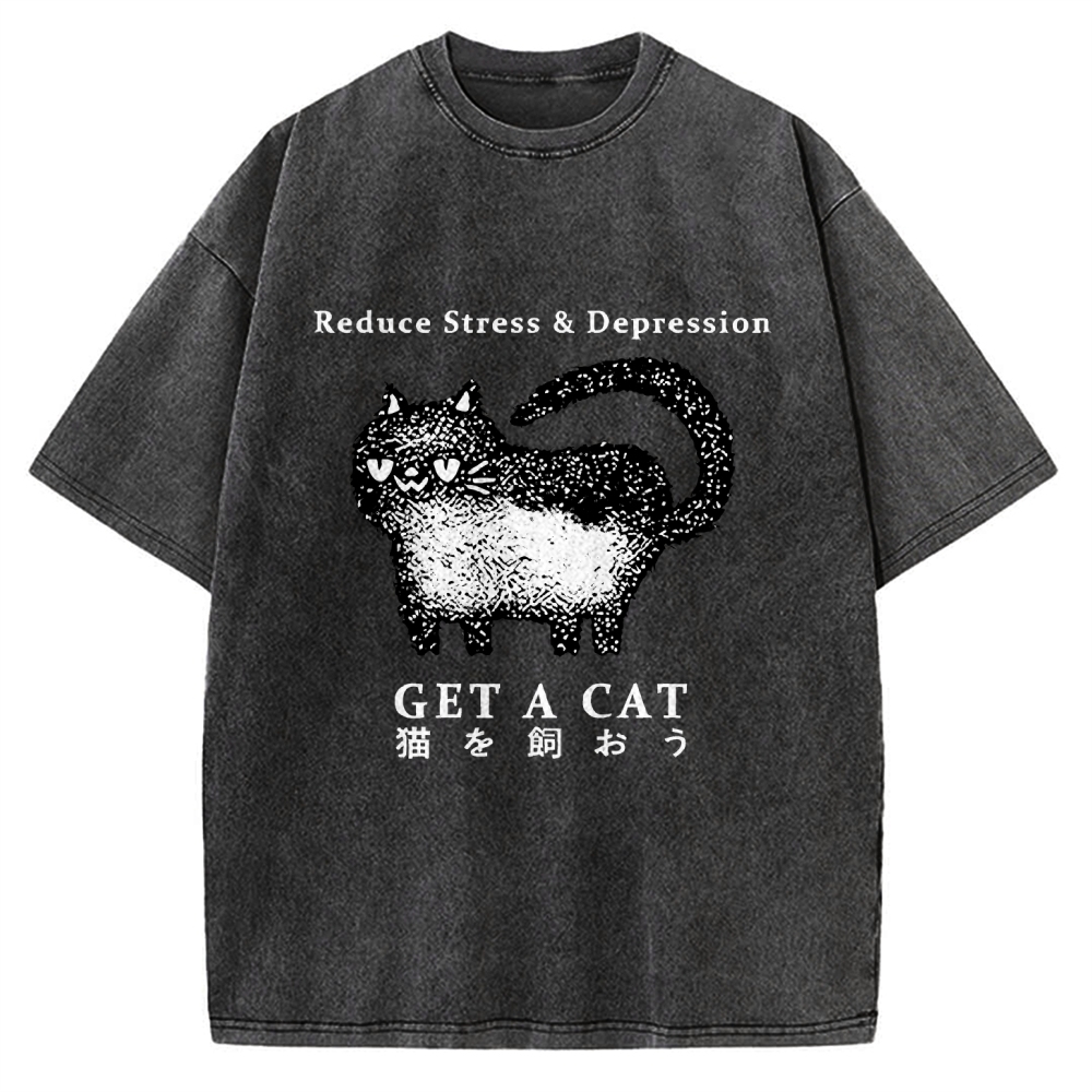 Adopt A Cat Vintage Washed T-shirt