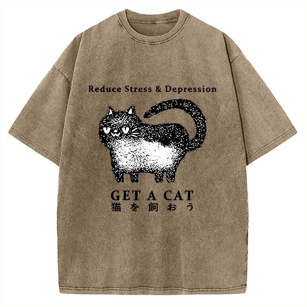 Adopt A Cat Vintage Washed T-shirt