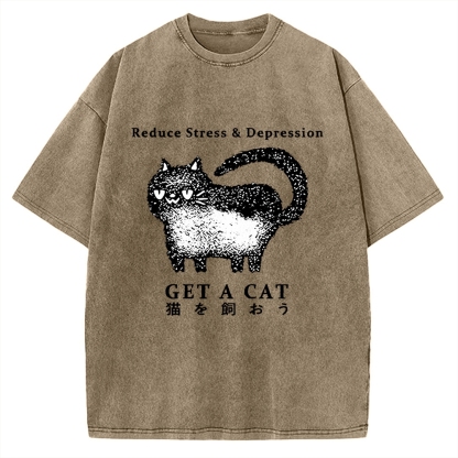 Adopt A Cat Vintage Washed T-shirt