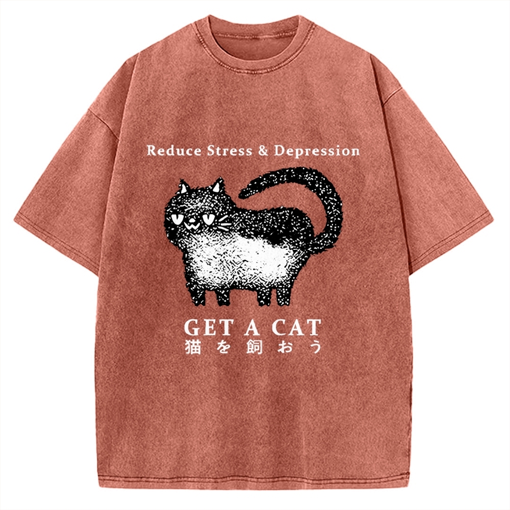 Adopt A Cat Vintage Washed T-shirt