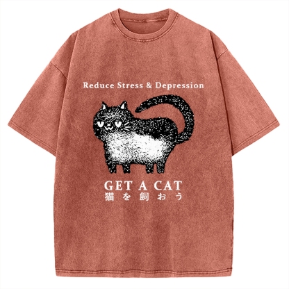 Adopt A Cat Vintage Washed T-shirt