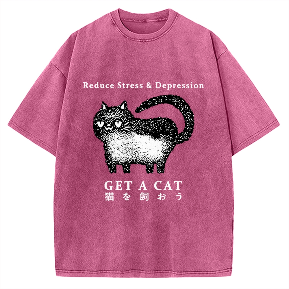 Adopt A Cat Vintage Washed T-shirt
