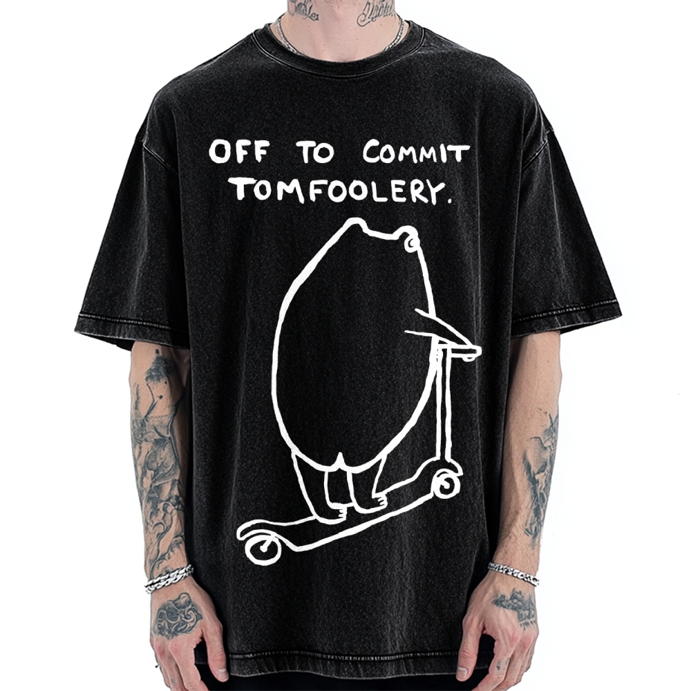 Off To Commit Tomfoolery Frog Loves Vintage Washed T-shirt