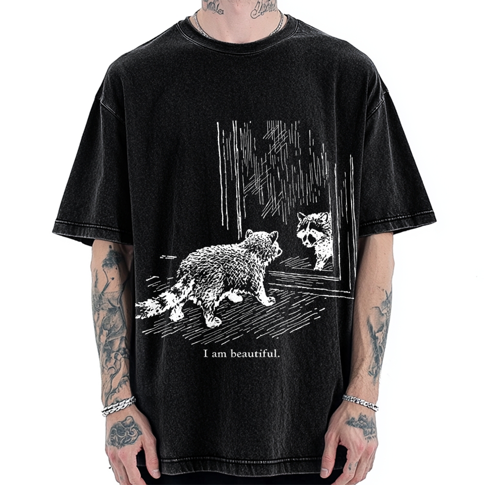 Beautiful Raccoon Vintage Washed T-shirt