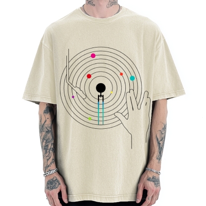 Vinyl Doristino Music Vintage Washed T-shirt