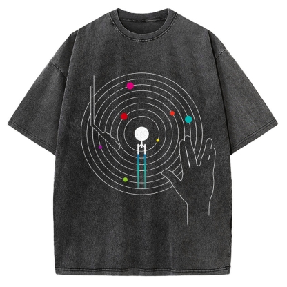 Vinyl Doristino Music Vintage Washed T-shirt