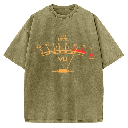 Volume Unit meter Music Vintage Washed T-shirt