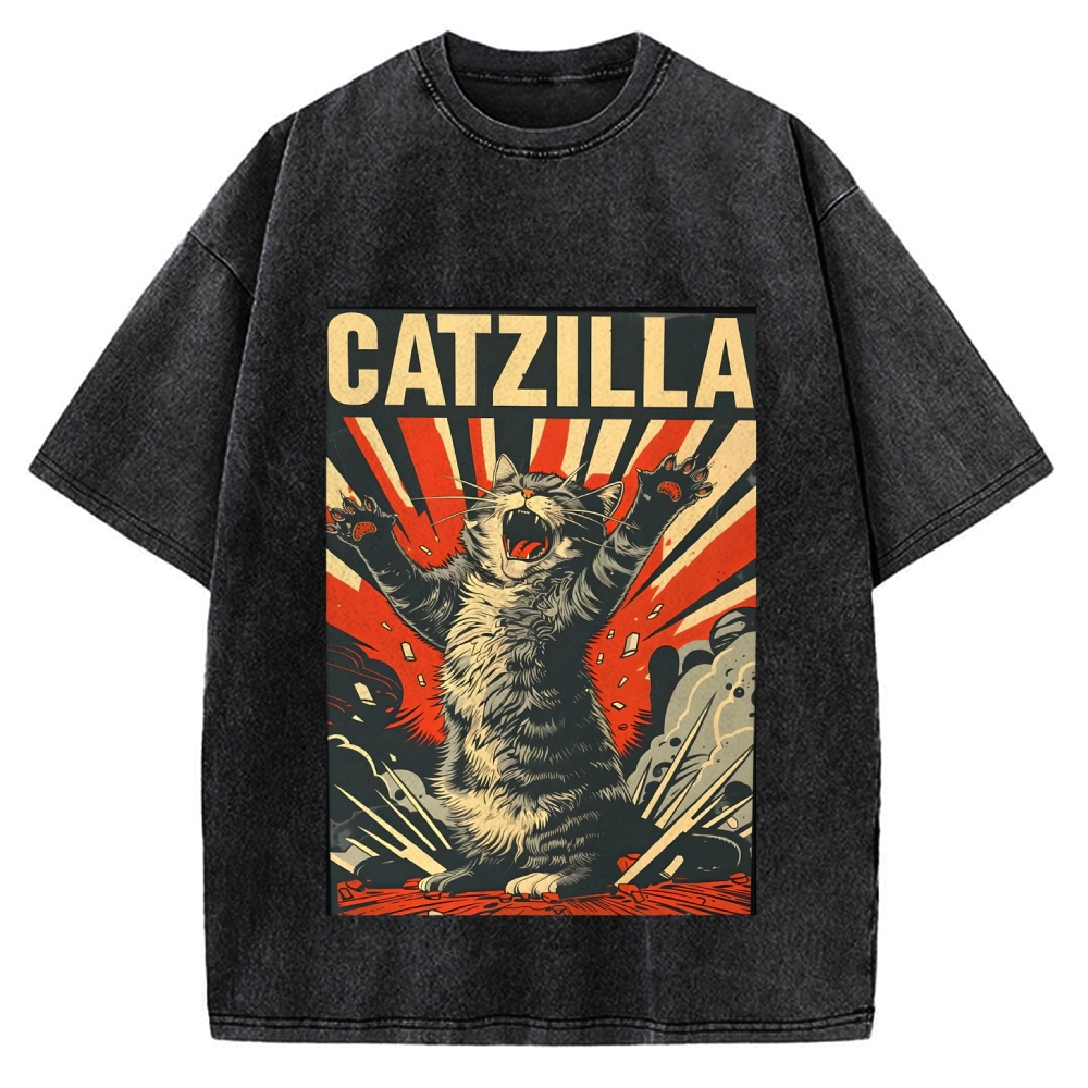 Catzilla Vintage Washed T-shirt