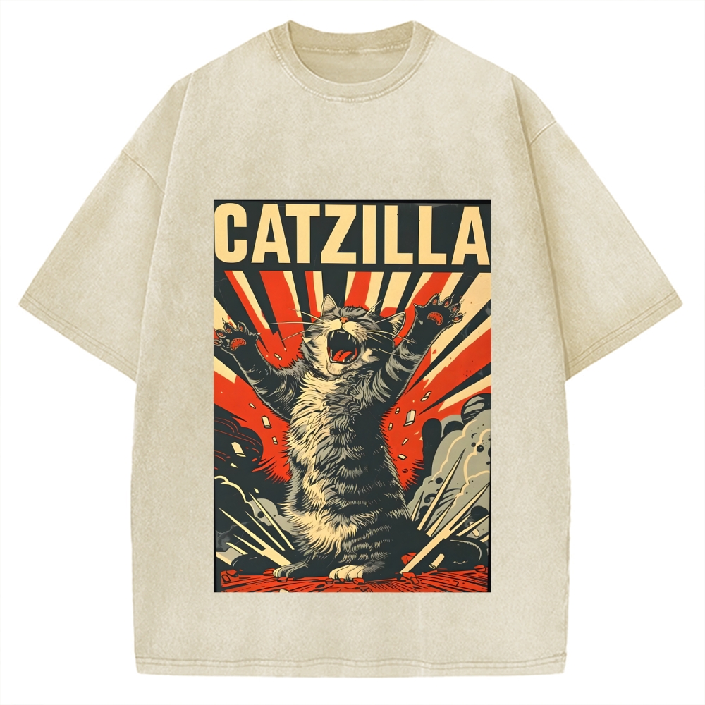 Catzilla Vintage Washed T-shirt