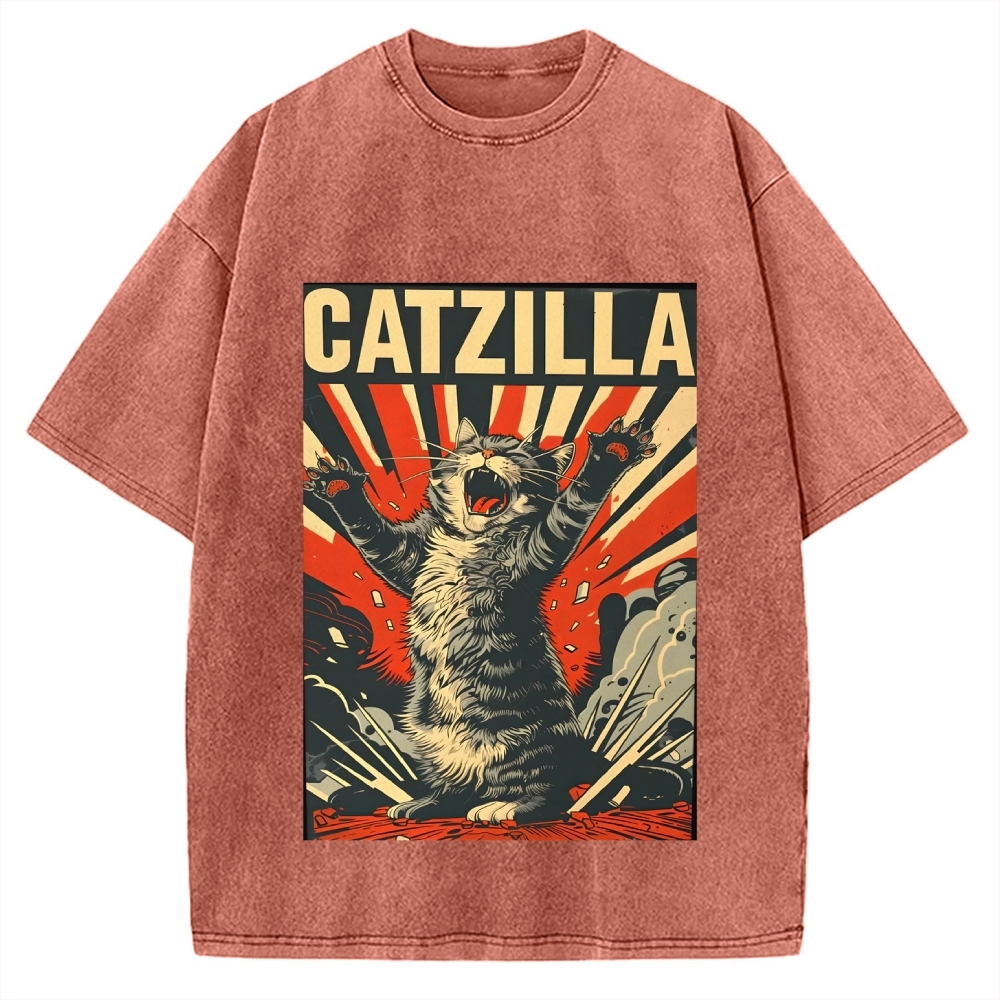 Catzilla Vintage Washed T-shirt