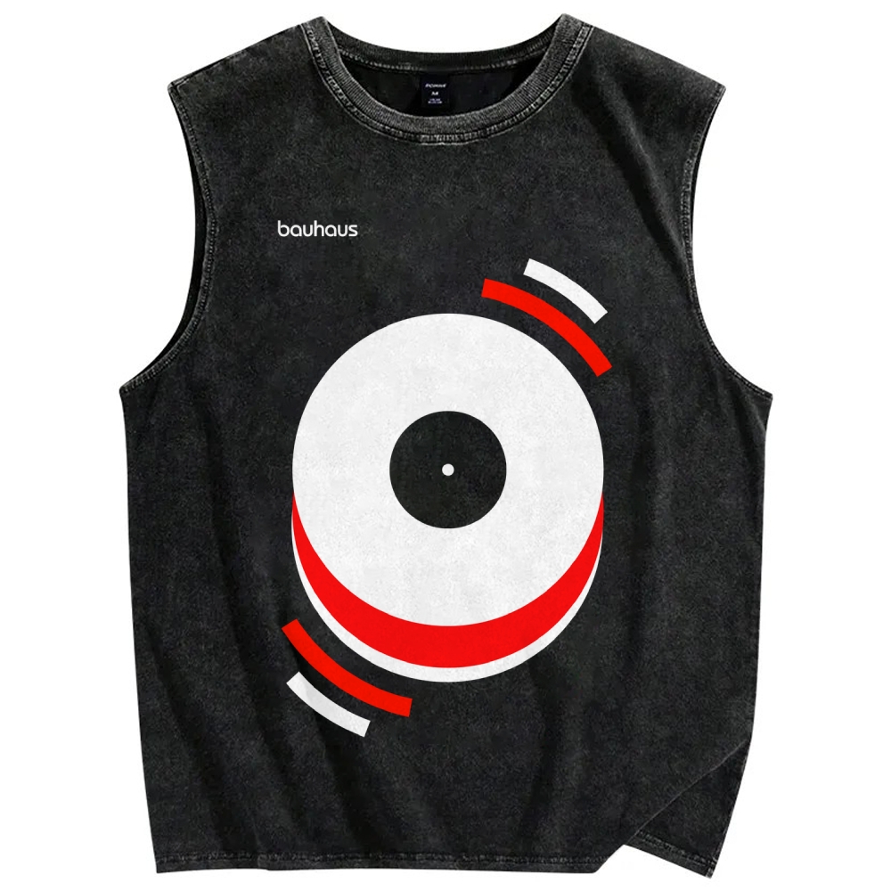 Tokyo-Assassin Bauhaus Musical Happiness Vintage Distressed Washed Tank Top
