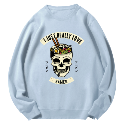 I like Sushi Round Neck Sweatshirt-Zazasy