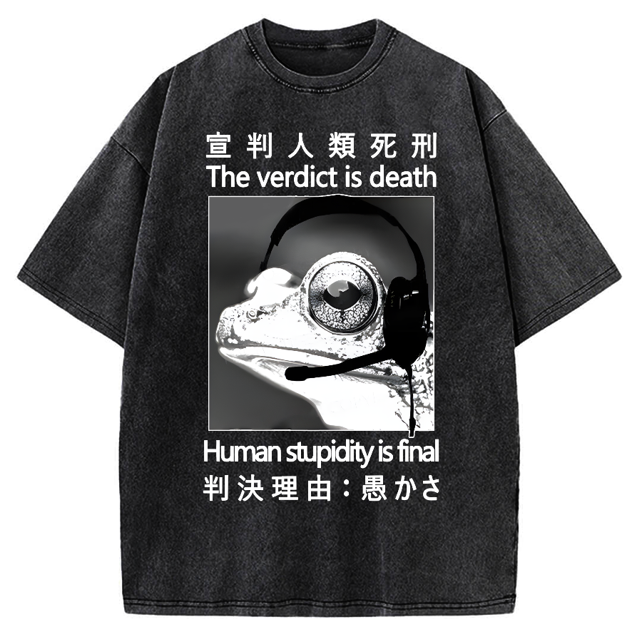 Tokyo-Assassin Frog Judge Vintage Washed T-shirt