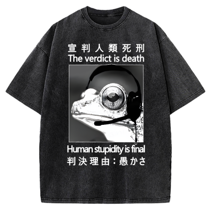 Tokyo-Assassin Frog Judge Vintage Washed T-shirt