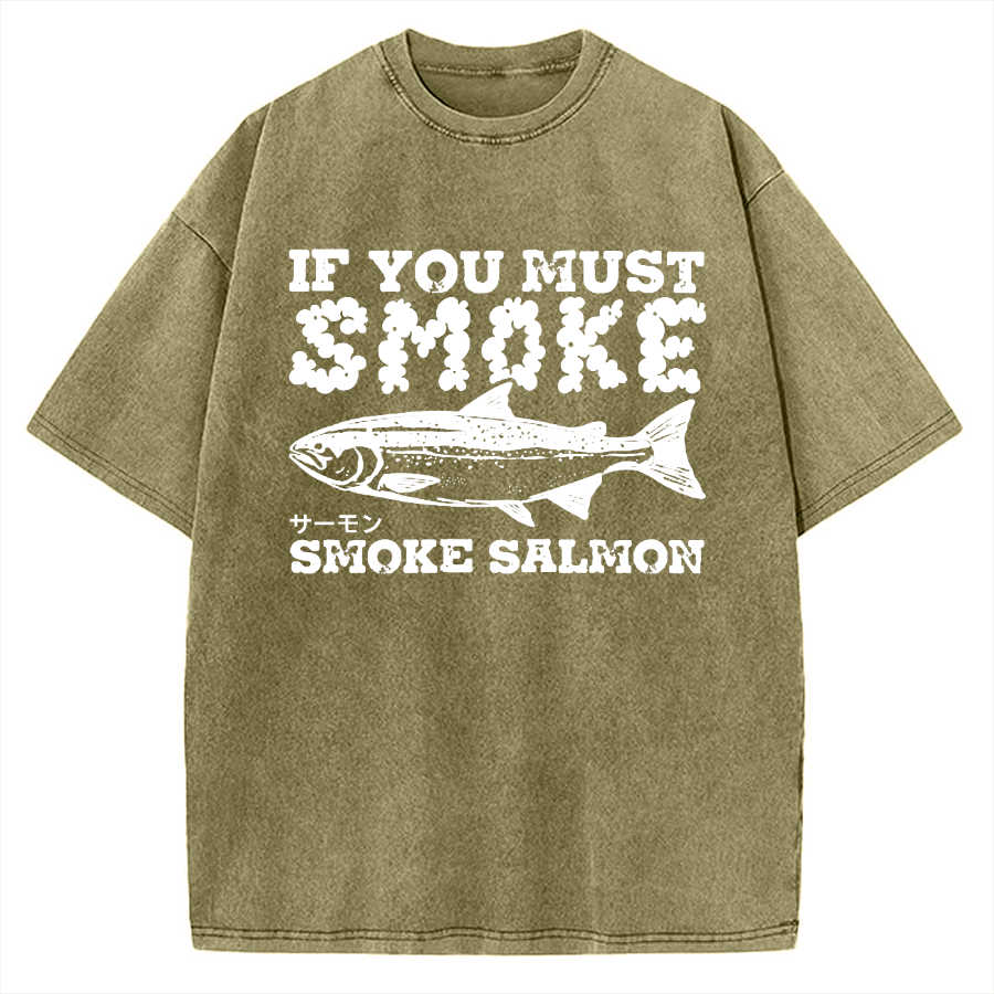 Tokyo-Assassin Smoke Salmon Vintage Washed T-shirt