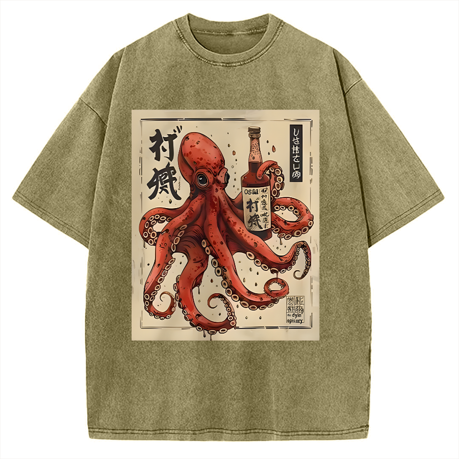 Osaka Saké Octopus Vintage Washed T-shirt